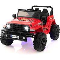 Gymax Battery Powered Ride On Truck 2 Seat Toy Car With Light Remote Control in Red