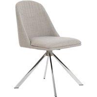 Angel Cerda Grey Fabric Swivel Dining Chair Model
