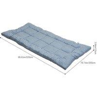 NESTLUNE Futon 10cm Thick Floor Mattress 200*220cm in Blue