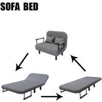 NESTLUNE Sofa Bed Sleeper Couch Sofabed Settee Recliner Beds Folding Double in Grey | Size: 100 cm x 15 cm