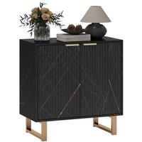 NESTLUNE Sideboard, Buffet Cabinet with 2 Doors & Adjustable Shelves in Black | Size: 100 cm x 15 cm