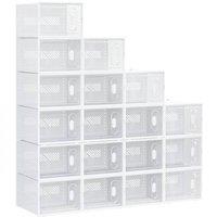 NESTLUNE 18PCS Stackable Clear Plastic Shoe Storage Box