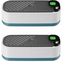 NESTLUNE 2pc 300ml Ultrasonic Jewelry Cleaner Glasses Cleaning Machine in White | Size: 100 cm x 15 cm