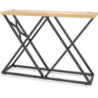 VOGREX Black Farmhouse 140CM Entryway Console Table in Beige