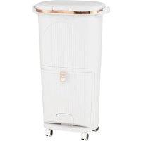 VOGREX Vertical Waste Bin 2 Detachable Buckets in White
