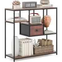 VOGREX 100CM Behind Sofa Console Table Storage in Brown