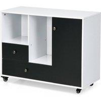 Havendro 2-Drawer Mobile File Cabinet Rolling Printer Stand with Storage