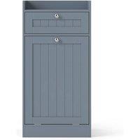 VOGREX Tilt-Out Laundry Cabinet With Drawer Bathroom Storage in Grey
