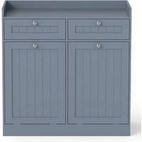 VOGREX Grey Modern Farmhouse Laundry Clothes Sorter Unit