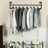 KORVIXA Thicken Metal Pipe Clothes Rail in Black | Size: 1000ml