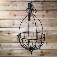 KORVIXA Black Luxury Spanish Garden Wall Hanging Basket | Size: 2kg
