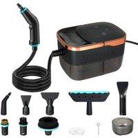 Spector Steam Cleaner Portable Multipurpose Steamer with Tools 6 Level 1600ml in Black