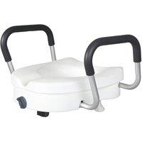 Levede Raised Toilet Seat 12cm Riser with Adjustable Arms Elderly Disabled in White