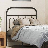 Berkfield Home Metal Headboard Black 80 cm