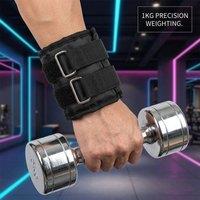 EONLION 2kg Ankle Wrist Leg Weights Straps in Black | Size: 0-12 m