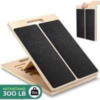 Kelvenix Wooden Slant Board Calf Stretcher Folded in Natural | Size: 0-12 m