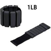KORVIXA 1LB/450g Wrist Ankle Weights Bangles in Black | Size: 0-12 m