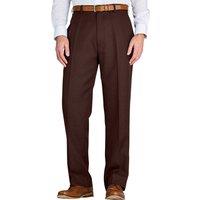 Chums Men's Smart Casual Formal Trousers With Hidden Elasticated Waist in Brown | Size: 48L
