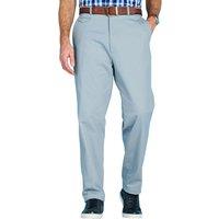 Pegasus Men's Classic Cotton Chino Trousers with Coin Pocket in Mid Blue | Size: 42R