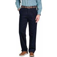 Chums Men's Cotton Corduroy Trousers with Hidden Extra Waistband in Navy | Size: 46L
