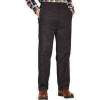 Chums Men's Fleece-Lined Elasticated Thermal Trousers with Adjustable Drawcord in Black | Size: 42XL