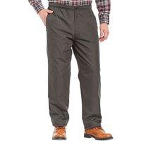 Chums Men's High-Rise Fleece Lined Leisure Trousers in Charcoal | Size: 40S