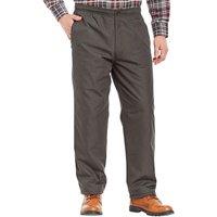 Chums Men's High-Rise Fleece Lined Leisure Trousers in Charcoal | Size: 44R