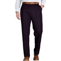 Chums Men's Smart Casual Formal Trousers With Hidden Elasticated Waist in Black | Size: 52XL