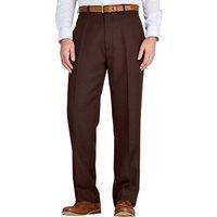 Chums Men's Smart Casual Formal Trousers With Hidden Elasticated Waist in Brown | Size: 50XL