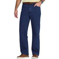 Chums Men's Stretch Fabric Side Elasticated Waistband Stonewash Finish Denim in Dark Blue | Size: 42S