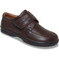 Chums Men's Dr Keller Touch Fasten Wide Fit Leather Shoe in Brown | Size: 8