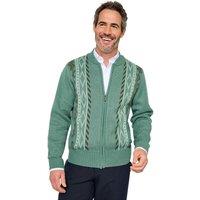 Tootal Men's Vertical Jacquard Zipper Cardigan in Green | Size: Medium