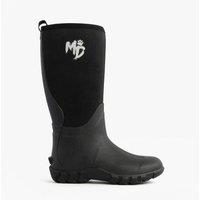 Mud Dogs Men's Rutland Tall Pull On Knee High Neoprene Wellington Boots in Black | Size: 5