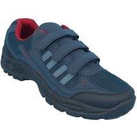 Pegasus Men's Wide Fit Walking Shoes, Touch Fasten Straps, Cushioned Comfort in Navy | Size: 12