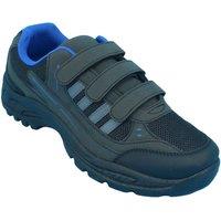 Pegasus Men's Extra Wide H Fit Walking Shoes with Touch Fasten Straps, Cushioned in Black | Size: 13