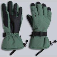 Animal Men's Gold 'Edge' Waterproof Padded Adjustable Cuffs PrimaLoft Ski Gloves in Olive | Size: Small