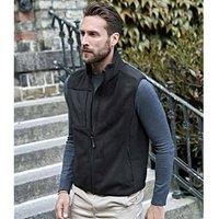 TEE JAYS Men's Mountain Fleece Body Warmer in Black | Size: 4XL