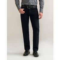 Brian Oak London Men's Black Comfort Stretch Jeans - Regular Fit-30' Leg Length | Size: 40