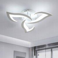 COMELY LED Ceiling Lights, 36W Acrylic Silver Flower Ceiling Lights, 6500K