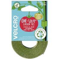 Velcro One-Wrap Plant Ties 12mm X 20Cm Pack Of 25 in Green | Size: 12mm X 20 cm