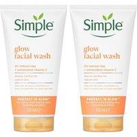 Simple Brightening Clay Face Wash 2x150ml in White | Size: 150ml
