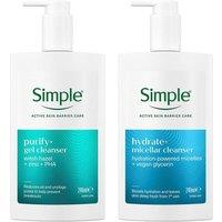 Simple Purifying & Micellar Cleanser Duo Sensitive in White