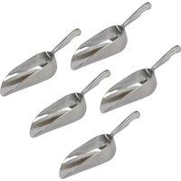 Rink Drink 5x 3.5oz Aluminium Ice Scoops - Metal Kitchen Bar Food Scooper in Silver | Size: 5 Pack
