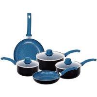Gr8 Home Aluminium 8 Pc Marble Non Stick Cookware Set in Blue