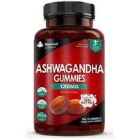 New leaf health Ashwagandha Gummies 1200mg - High Strength 5% Withanolides 180 Fill in Red | Size: 180 Caps