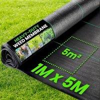 Green Thumbz Heavy Duty Weed Control Fabric - 1m x 5m in Black
