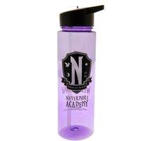 Wednesday Transparent Plastic Water Bottle in Purple