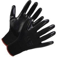 Glenwear Lightweight Nitrile Gloves (Pack Of 10) in Black | Size: XL