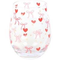 Something Different Hearts Stemless Glass in Red