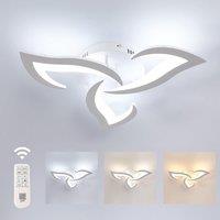 COMELY 35W Modern Dimmable LED Ceiling Light, with Remote Control, 58cm in White